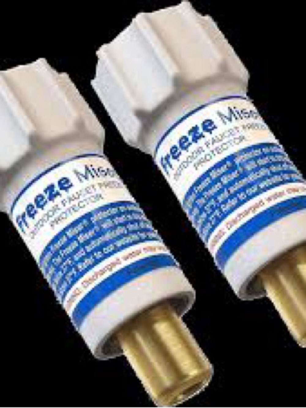 Freeze Mist Refrigerator Water Filter Adapter - White & Gold (2 pack)